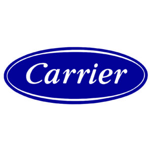 logo Carrier partenaire Gesec solutions residentielles climatisation pompe chaleur chauffe-eau