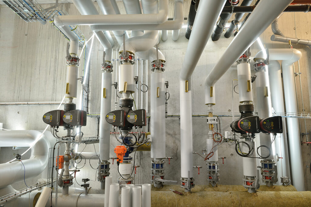 Chantier installations chauffage, climatisation et ventilation